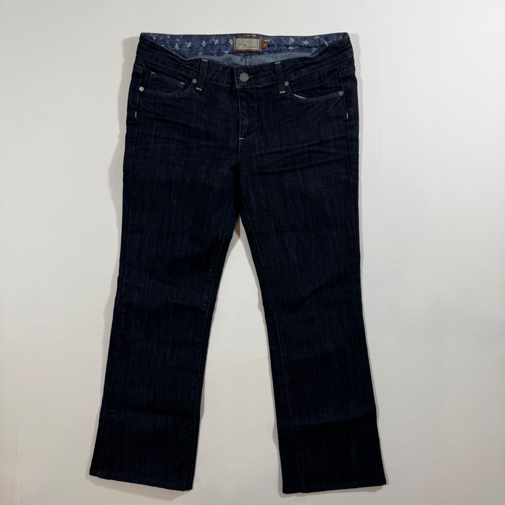 Paige Premium Denim Women's Cropped Jeans Dark Wash 30 Casual Preppy Made in US